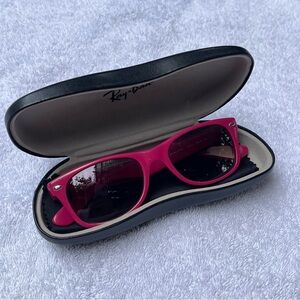 Ray-Ban Pink New Wayfarer Sunglasses with gradient lens